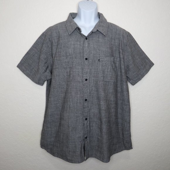 Junk Food Clothing* Men's Short Sleeve Button Down Curved Hem Pocket Shirt~ XXL - Picture 1 of 11